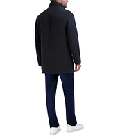 Cole Haan Wool Blend Plush Car Solid Coat