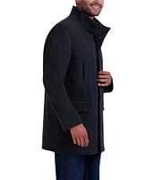 Cole Haan Wool Blend Plush Car Solid Coat