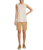 Columbia All Seasons Omni-Shade Mid Rise Waist Long Pull-On Shorts