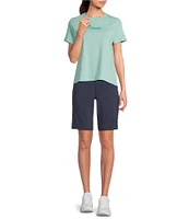 Columbia All Seasons Omni-Shade Mid Rise Waist Long Pull-On Shorts