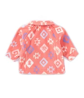 Columbia Baby Girls 3-24 Months Benton Springs II Checkered Peaks Geo Printed Fleece Jacket