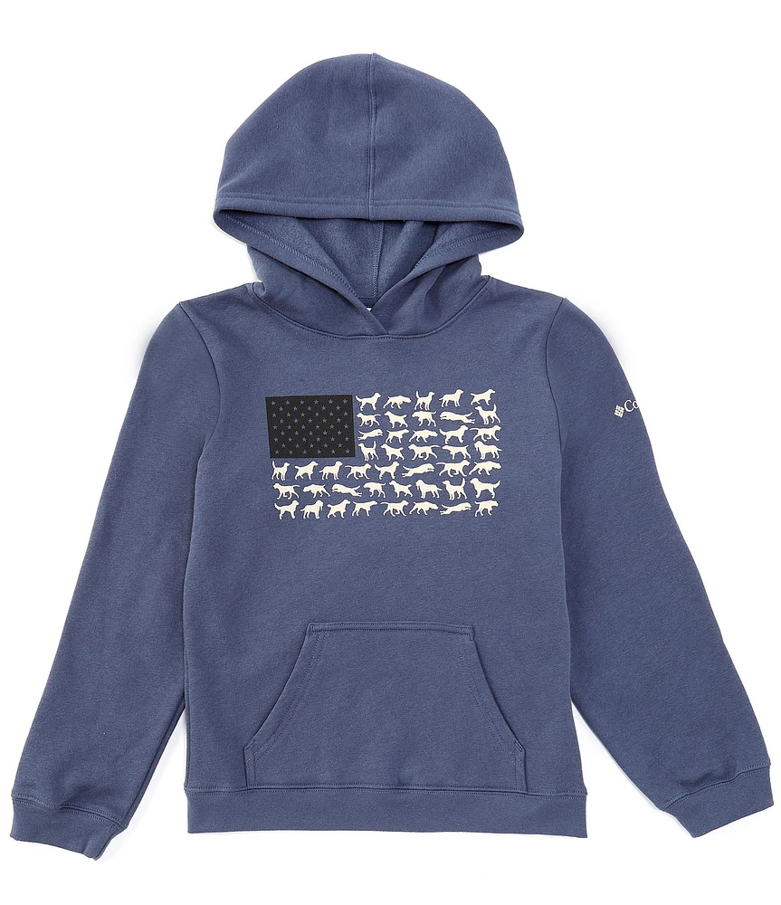 Columbia Big Boys Long Sleeve PHG Hunt Flag Graphic Hoodie
