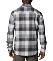 Columbia Cornell Woods Flannel Ombre Buffalo Plaid Long Sleeve Woven Shirt