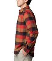 Columbia Cornell Woods Flannel Ombre Buffalo Plaid Long Sleeve Woven Shirt