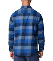 Columbia Cornell Woods Flannel Ombre Buffalo Plaid Long Sleeve Woven Shirt