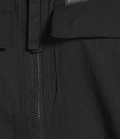 Columbia Elevated Utility Woven Snap Collar Short Sleeve Chest Pocket Front Zip Shirt
