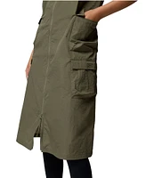 Columbia Elevated View Utility Point Collar Short Sleeve Pocketed Fit & Flare Dress