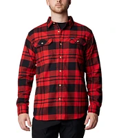 Columbia Flare Gun Stretch Flannel Long Sleeve Shadow Plaid Woven Shirt