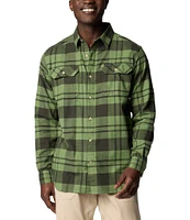 Columbia Flare Gun Stretch Flannel Long Sleeve Shadow Plaid Woven Shirt