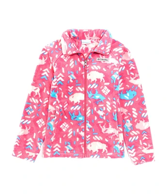 Columbia Little/Big Girls 2T-4T Pink Ice Benton Springs™ II Long-Sleeve Printed Fleece Jacket