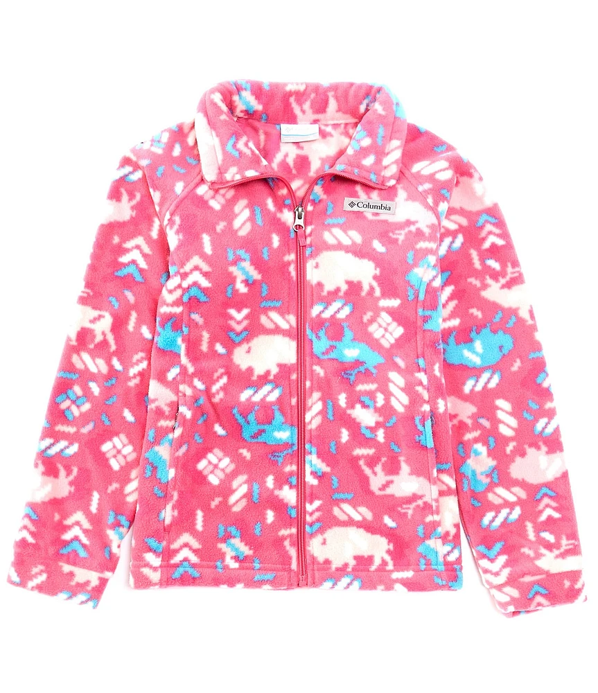 Columbia Little/Big Girls 4-18 Pink Ice Benton Springs™ II Long-Sleeve Printed Fleece Jacket