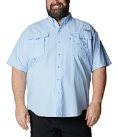 Columbia PFG Big & Tall Bahama II Solid Short-Sleeve Woven Shirt