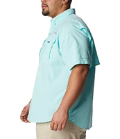 Columbia PFG Big & Tall Bahama II Solid Short-Sleeve Woven Shirt