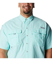 Columbia PFG Big & Tall Bahama II Solid Short-Sleeve Woven Shirt