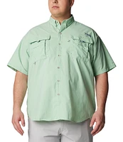 Columbia PFG Big & Tall Bahama II Solid Short-Sleeve Woven Shirt