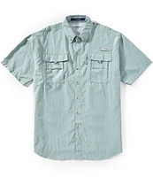 Columbia PFG Big & Tall Bahama II Solid Short-Sleeve Woven Shirt