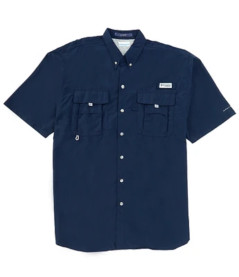 Columbia PFG Big & Tall Bahama II Solid Short-Sleeve Woven Shirt