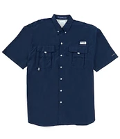 Columbia PFG Big & Tall Bahama II Solid Short-Sleeve Woven Shirt