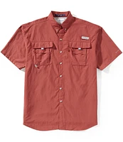 Columbia PFG Big & Tall Bahama II Solid Short-Sleeve Woven Shirt