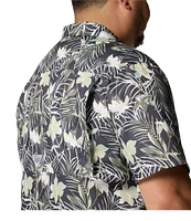 Columbia PFG Big & Tall Super Slack Tide Field Print Short Sleeve Woven Shirt