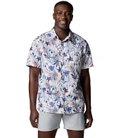 Columbia PFG Super Slack Tide Short-Sleeve Tropical Printed Woven Camp Shirt
