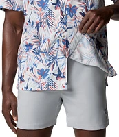 Columbia PFG Super Slack Tide Short-Sleeve Tropical Printed Woven Camp Shirt