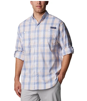 Columbia PFG Super Tamiami Performance Mini-Check Long Sleeve Woven Shirt