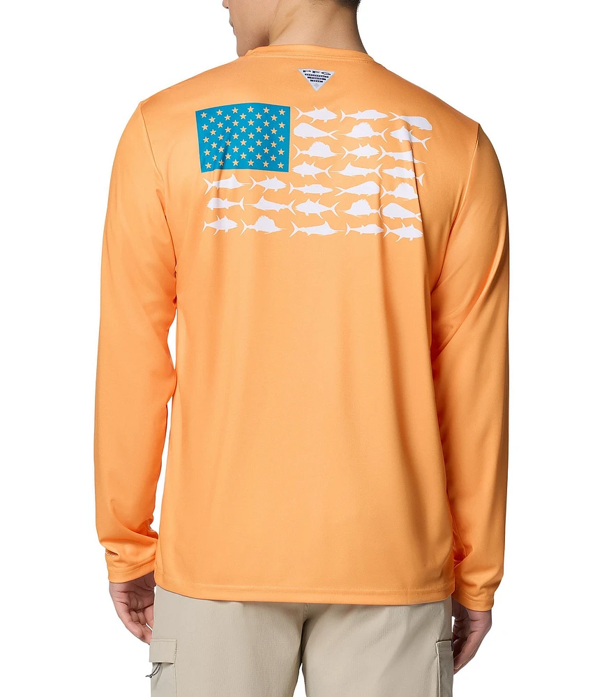 Columbia PFG Terminal Tackle Fish Flag Long Sleeve Graphic T-Shirt