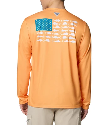 Columbia PFG Terminal Tackle Fish Flag Long Sleeve Graphic T-Shirt