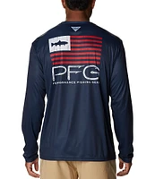 Columbia PFG Terminal Tackle Fish Star Graphic Long Sleeve T-Shirt