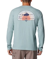 Columbia PFG Uncharted Tech Back Graphic Performance Long Sleeve T-Shirt