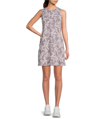 Columbia Printed Crew Neckline Sleeveless Dress