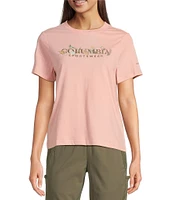 Columbia Rolling Bend Organic Cotton Graphic Print Crew Neck Short Sleeve Tee