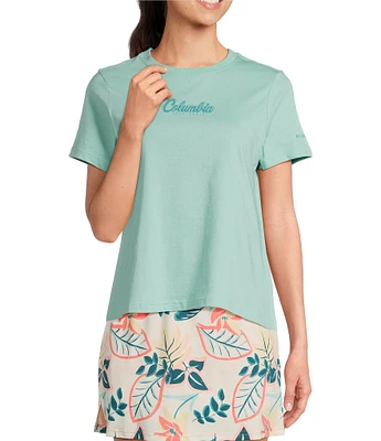 Columbia Rolling Bend Organic Cotton Graphic Print Crew Neck Short Sleeve Tee