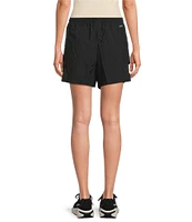 Columbia Sandier Mid Rise Elastic Waist Cargo Shorts