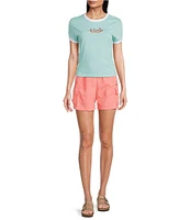Columbia Sandier Mid Rise Elastic Waist Cargo Shorts
