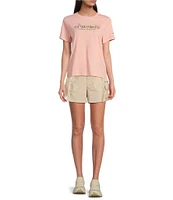 Columbia Sandier Mid Rise Elastic Waist Cargo Shorts
