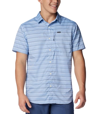 Columbia Silver Ridge Utility Short Sleeve Stripe Print Shirt