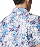 Columbia Super Slack Tide™ Short Sleeve Tropical Printed Woven Camp Shirt