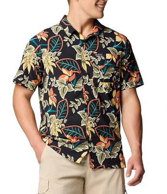 Columbia Tech Trail Utility Printed Short Sleeve Woven Shirt