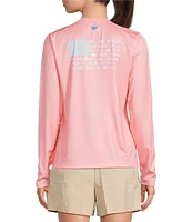 Columbia Women's Bahama Graphic Print Crew Neck Long Sleeve Shirt