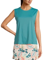Columbia Women's Chill River Comfort Stretch Knit Crew Neck Sleeveless Tank Top