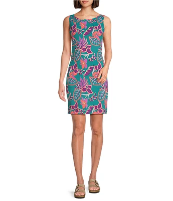 Columbia Women's Chill River Printed Crew Neck Sleeveless Shift Dress