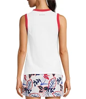Columbia Women's Organic Cotton Blend Rolling Bend Graphic Ringer Rib Knit Tank