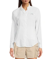 Columbia Womens Tamiami II Long Sleeve Woven Point Collar Roll-Tab Sleeves Button Front Shirt