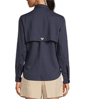 Columbia Womens Tamiami II Long Sleeve Woven Point Collar Roll-Tab Sleeves Button Front Shirt