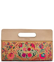 Consuela Bronzer Floral Top Handle Super Clutch