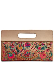 Consuela Bronzer Floral Top Handle Super Clutch