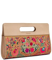 Consuela Bronzer Floral Top Handle Super Clutch