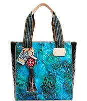 Consuela Cade Classic Blue Snake Skin Tote Bag